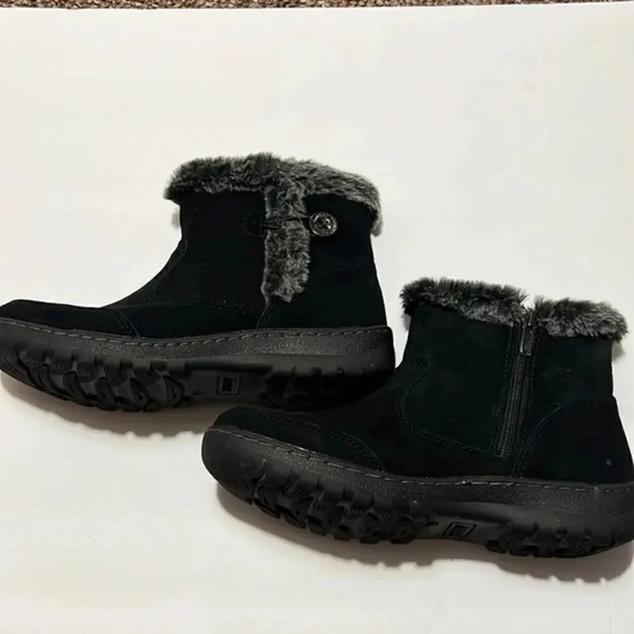 Khombu Iris Leather Winter & Snow Boots Black 9 - Picture 3 of 8